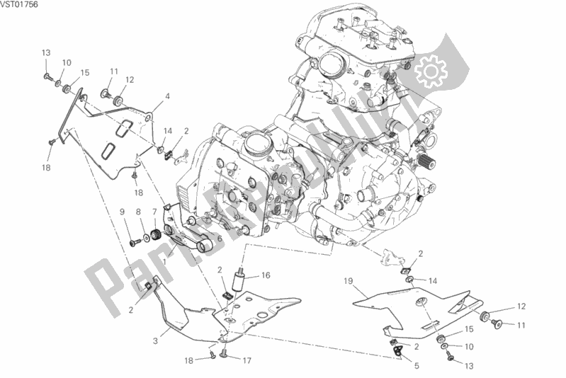 Alle onderdelen voor de 34b - Kuip van de Ducati Multistrada 1260 S Pikes Peak Thailand 2019